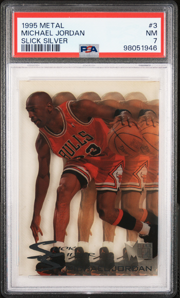 Michael Jordan 1995 Metal Slick Silver PSA 7 CLEAR