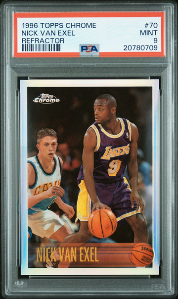 Nick Van Exel 1996 Topps Chrome Refractor PSA 9 NO GREEN