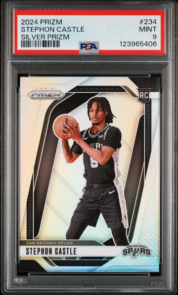 STEPHON CASTLE 2024 Panini Prizm SILVER RC #234 PSA 9 Spurs