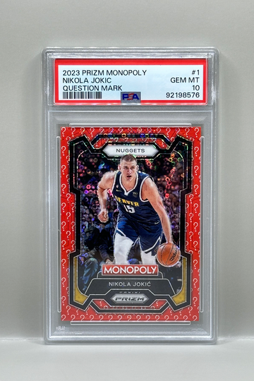 2023-24 Prizm Monopoly NBA Nikola Jokic #1 Question Mark SP Parallel /25 PSA 10