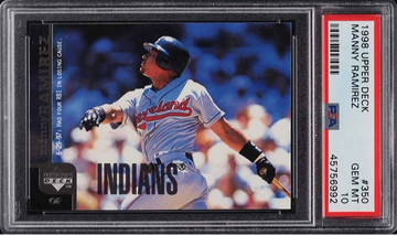 1998 UPPER DECK MANNY RAMIREZ #350 PSA 10 Low pop 4