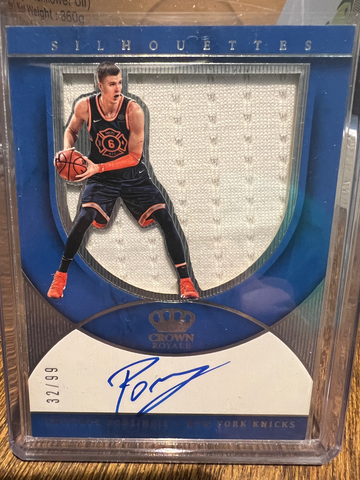 2018 crown Royale Kristaps Porzingis jersey auto /99 