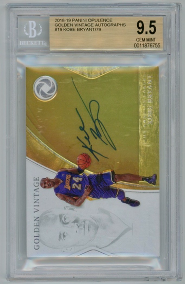 2018-19 Panini Opulence Golden Vintage Kobe Bryant Auto /79 BGS 9.5 10