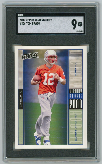 2000 Upper Deck Victory Tom Brady RC SGC 9