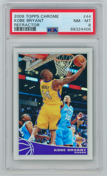 2009-10 Topps Chrome #44 Kobe Bryant /500 Refractor PSA 8 