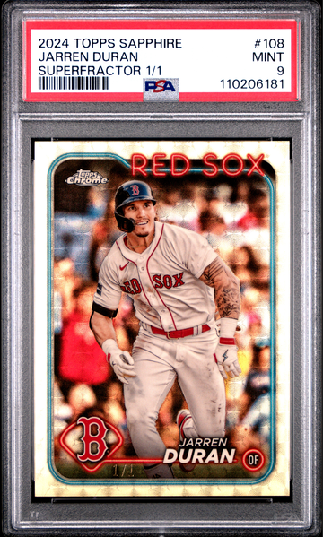 2024 Topps Sapphire Jarren Duran Superfractor PSA 9