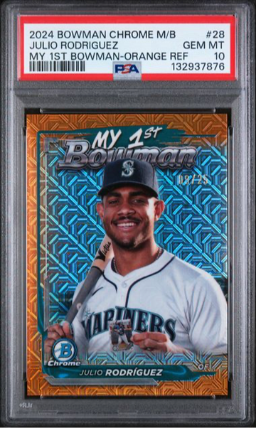 2024 Bowman Chrome Orange refractor Julio Rodriguez