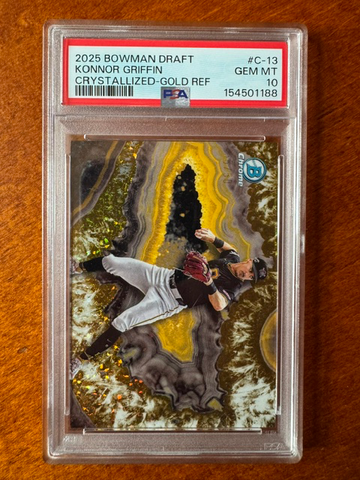 2025 Bowman Draft Crystallized Gold Refractor Konnor Griffen