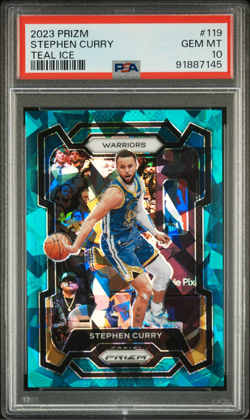2023 Prizm Stephen Curry Teal Ice /225 PSA 10 GEM MINT