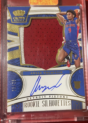 2023-24 Crown Royale Ausar Thompson Rookie Silhouettes Prime Patch Auto RPA /25