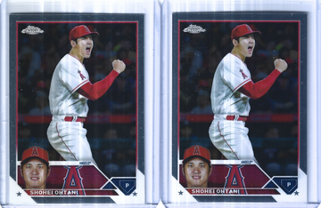 2023 Topps Chrome #17 Shohei Ohtani 2 Card Lot ANGELS MVP Buyback