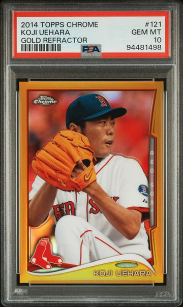 2014 Topps Chrome #121 Koji Uehara Gold Refractor /50 PSA 10 POP 1 SSP