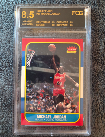 1986 Fleer michael jordan Rookie #57 