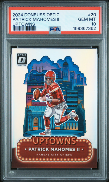 2024 Donruss Optic Patrick Mahomes II Uptowns #20 PSA 10