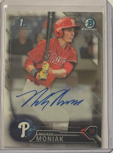 2016 Bowman Chrome Mickey Moniak 1st Bowman Auto