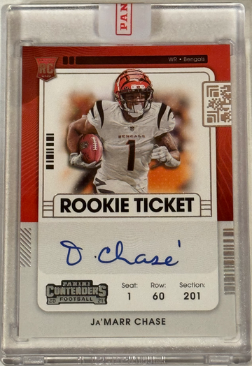 2021 Panini Contenders Ja’Marr Chase Rookie Ticket Auto #105