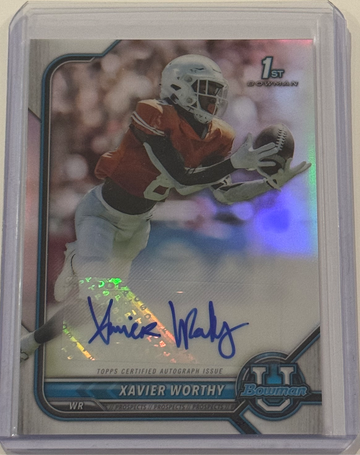 2022 Bowman University Xavier Worthy 1st Bowman Auto