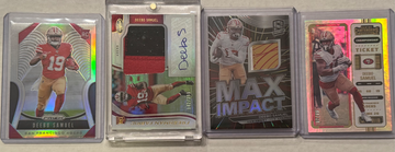 2019 Deebo Samuel Rookie Patch Auto 2 Rookie Cards, 4 card lot