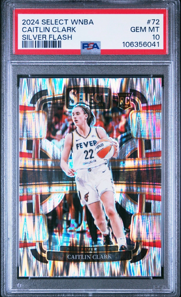 2024 Select Caitlin Clark Silver Flash Prizm PSA 10