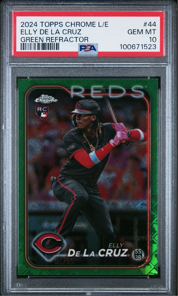 2024 Topps Chrome Logofractor Edition Green Refractor RC PSA 10 POP 19!