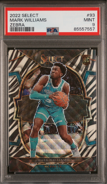 2022 Select Mark Williams Zebra Prizm RC case hit PSA 9 POP 2.