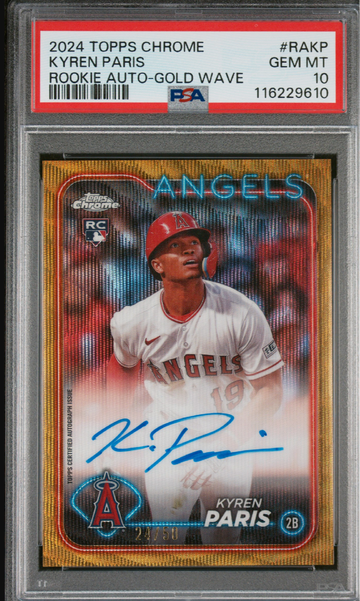 2024 Topps Chrome Kyren Paris Rookie Auto Gold Wave 24/50!