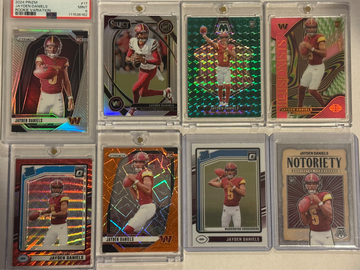 2024 Jayden Daniels Rookie Lot 8 Card Lot Prizm Variation PSA 9, Optic, Select, Illusions numbered
