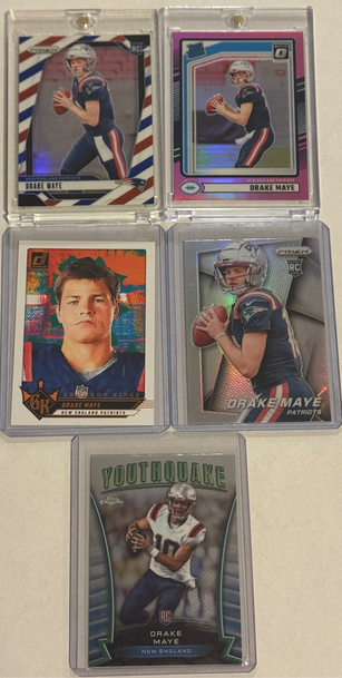 2024 Drake Maye 5 Card Rookie Lot