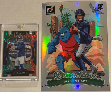 2025 Jaxon Dart 2 Card Rookie Lot Downtown Jumbo and Select RWB Prizm