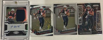 TreVeyon Henderson 4 Card Rookie Lot including patch auto!