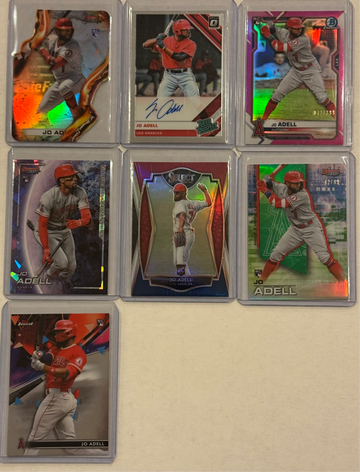 Joe Adell 36 Card Lot including 33 Rookies, 1 Auto, 2 Serial Numbered