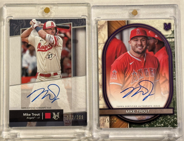 2024 & 2025 Topps Museum Mike Trout Archival Autograph 122/299 & 15/20!