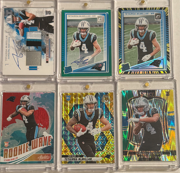 2025 Tetairoa McMillan 6 Card Rookie lot 2 Autos