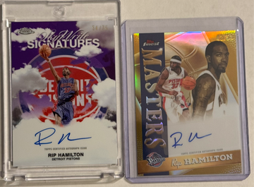 2025 Richard “Rip” Hamilton 2 Card on card Auto lot serial numbered 