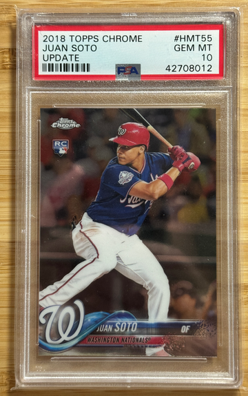 2018 Topps Chrome Update Juan Soto RC PSA 10
