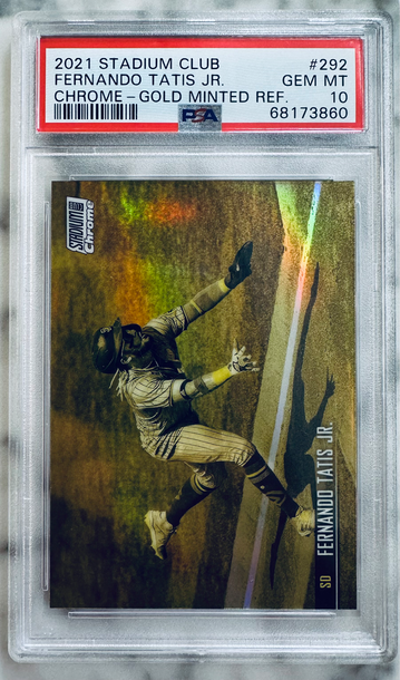 2021 Topps Stadium Club Chrome #292 Gold Minted Refractor * FERNANDO TATIS JR. * PSA 10 Gem Mint
