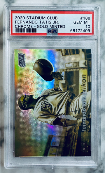 2020 Topps Stadium Club Chrome #188 Gold Minted Refractor * FERNANDO TATIS JR. * PSA 10 - Gem Mint