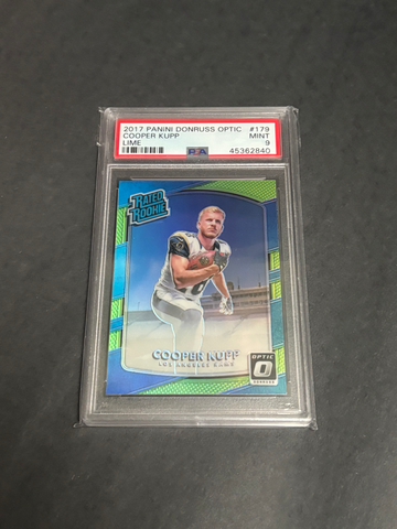 2017 Optic Cooper Kupp Rated Rookie Lime #179 PSA 9