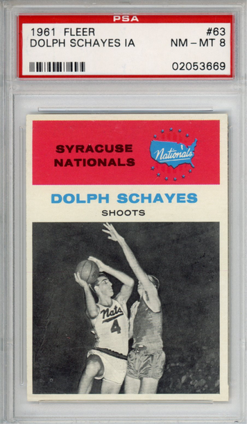 1961 Fleer #63 Dolph Schayes PSA 8