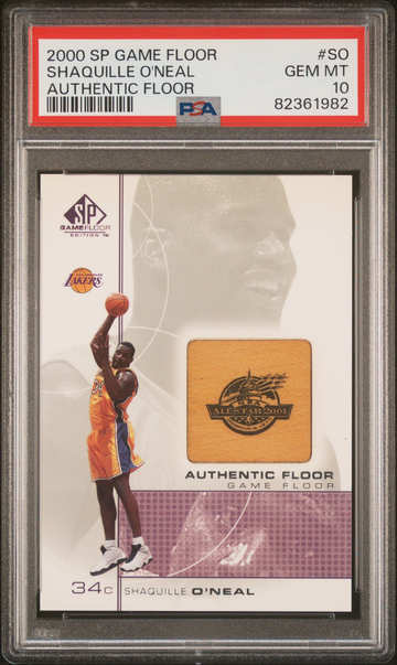 2000 SP Game Floor Authentic Floor #SO Shaquille O'Neal PSA 10