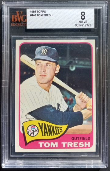 1965 Topps #440 Tom Tresh New York Yankees BVG 8 NM-MT