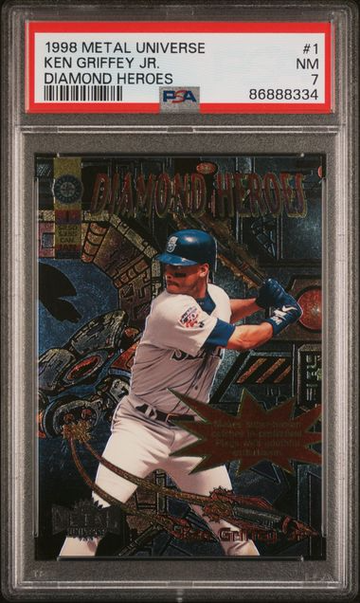 1998 Metal Universe Diamond Heroes Insert #1 Ken Griffey Jr. PSA 7 NM