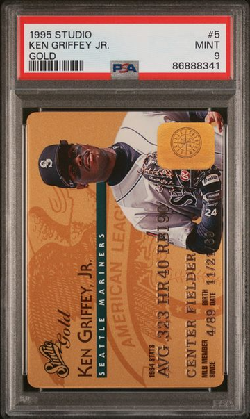 1995 Studio #5 Ken Griffey Jr. Gold Parallel PSA 9 Mint