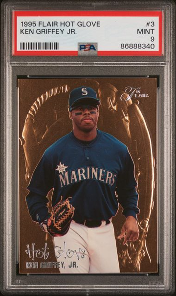 1995 Flair Hot Glove Insert #3 Ken Griffey Jr. PSA 9 Mint