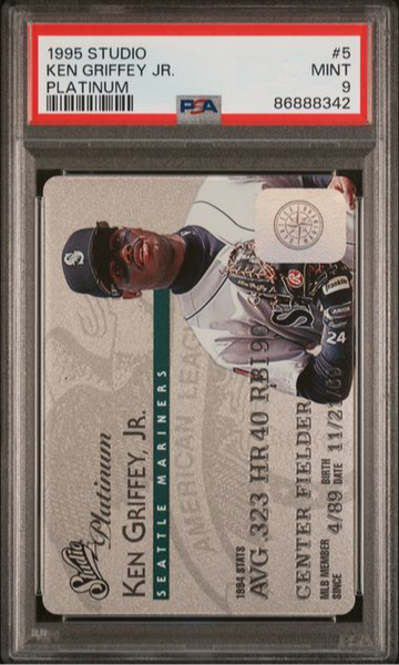 1995 Studio #5 Ken Griffey Jr. Platinum Parallel PSA 9 Mint
