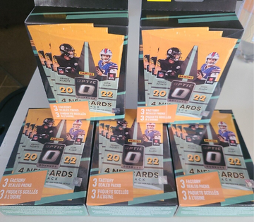 5x Lot of 2022 Optic NFL Football Hanger 3 Pack Boxes