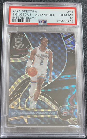 2021 Panini Spectra Shai Gilgeous-Alexander Interstellar /75 PSA 10