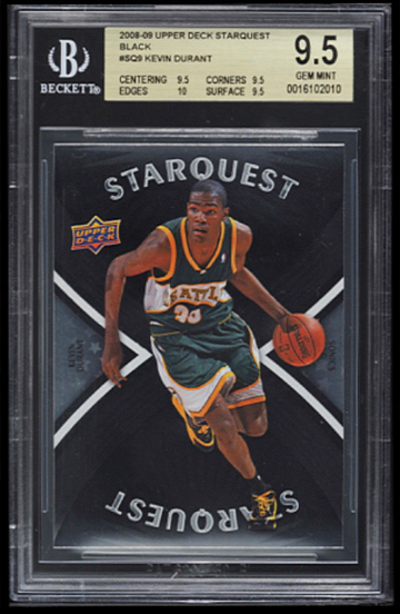 Kevin Durant 2008 Upper Deck Starquest Black #SQ9 BGS 9.5 POP 5