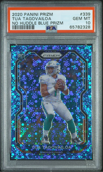 2021 Prizm No Huddle Blue Prizm Tua Tagovailoa /79 RC Dolphins Gem Mint Psa 10