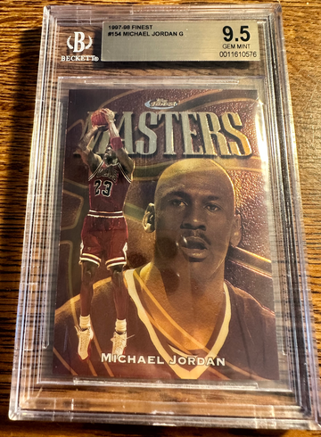 MICHAEL JORDAN 1997-98 FINEST GOLD MASTERS BGS 9.5 GEM MINT CARD #154 